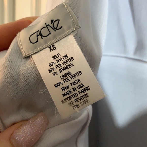 Caché Bodycon White Leopard Dress XS - Picture 6 of 6